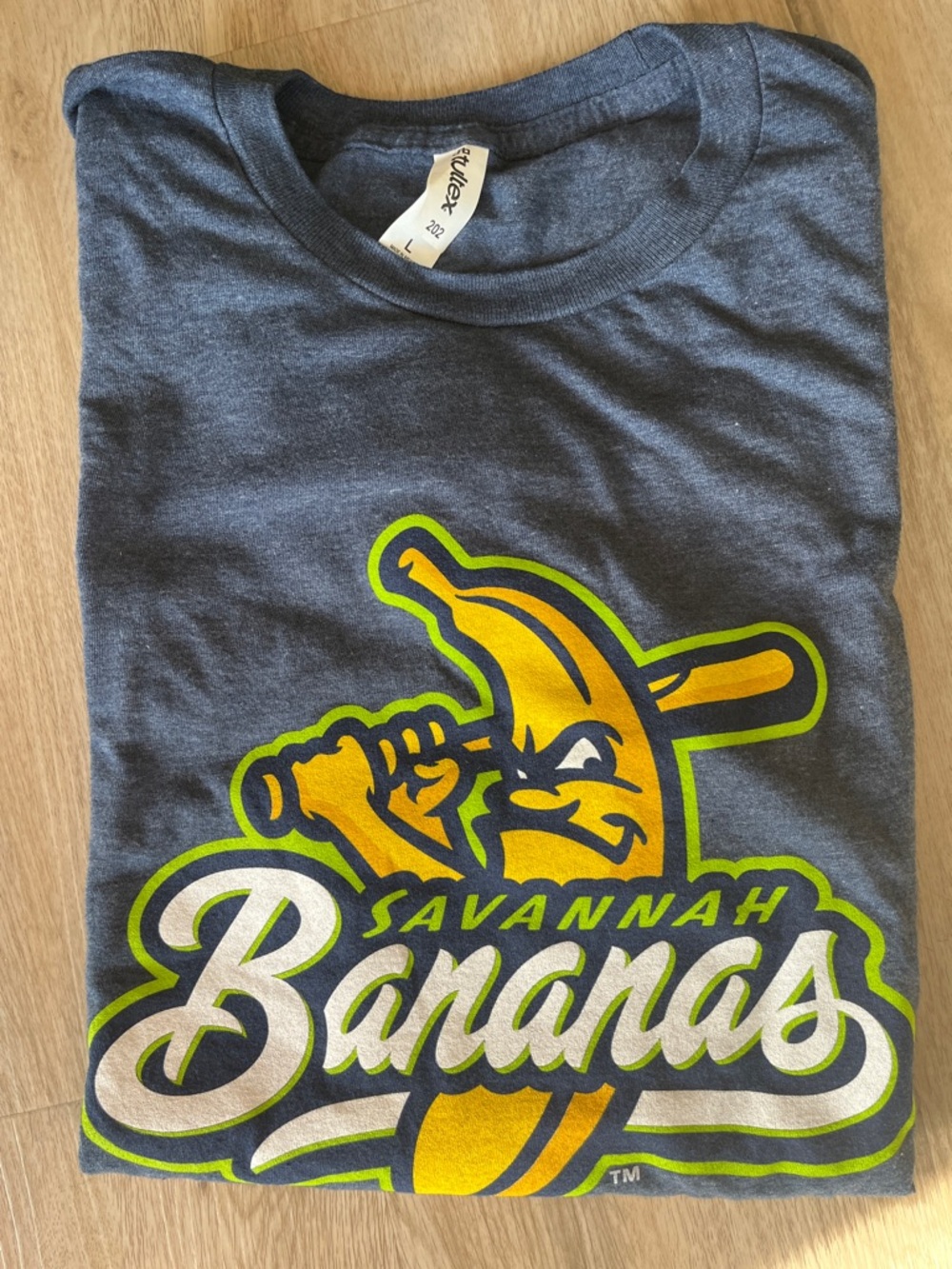 Savanah Bananas T-Shirt – Heather Gray with Yellow and Lime Green